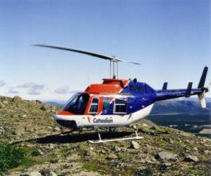 Puzle Canadian helicóptero Bell 206