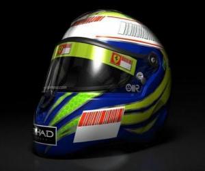 Puzle Capacete de Felipe Massa 2010