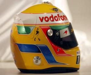 Puzle Capacete de Lewis Hamilton 2010