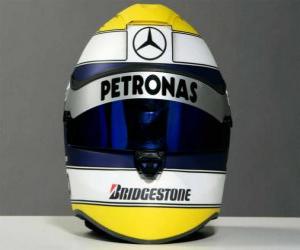 Puzle Capacete de Nico Rosberg 2010