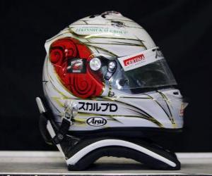 Puzle Capacete Kamui Kobayashi - Suzuka 2010