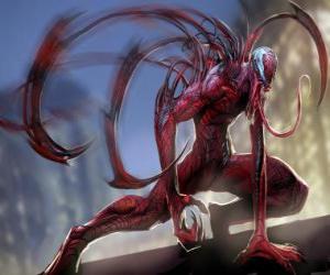 Puzle Carnage ou Carnificina é um supervilão simbiótico, adversário do Homem-Aranha e arquiinimigo de Venom