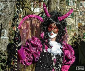 Puzle Carnaval vestido rosa