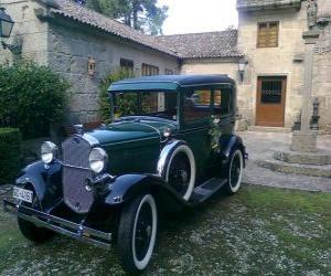 Puzle Carro de casamento clássico