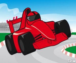 Puzle Carro de corrida F1 vermelho