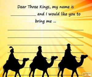 Puzle Carta para os três reis
