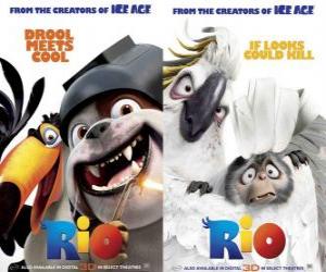 Puzle cartazes de cinema do Rio, com alguns personagens (2)