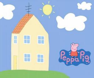 Puzle Casa da família da Peppa Pig, a Porquinha Peppa