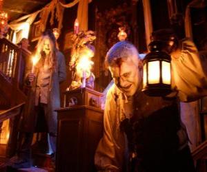 Puzle Casa encantada em Halloween