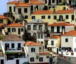 Puzle Casas típicas da vila de Câmara de Lobos - Madeira - (Portugal)