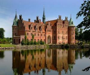 Puzle Castelo Egeskov, Funen, Dinamarca