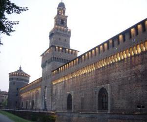 Puzle Castelo Sforzesco, Itália