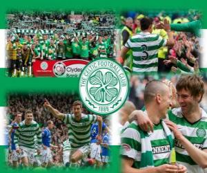 Puzle Celtic FC, campeão da Scottish Premier League 2011-2012. Campeonato Escocês de Futebol