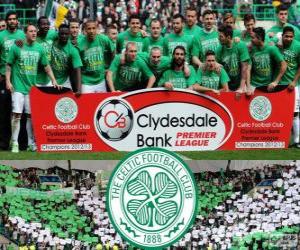 Puzle Celtic FC, campeão do Campeonato Escocês de Futebol 2012-2013