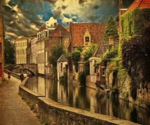 Puzle Centro histórico da cidade de Bruges, Bélgica