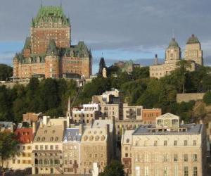 Puzle Centro histórico de Quebec, Canadá