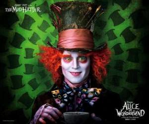 Puzle Chapeleiro Maluco (Johnny Depp), um personagem que ajuda Alice