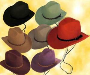 Puzle Chapéus de diversas cores