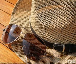 Puzle Chapéu e óculos de sol