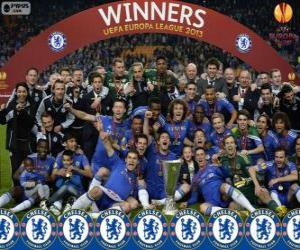 Puzle Chelsea FC, campeão UEFA Europa League 2012-2013