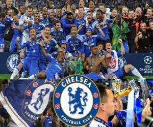 Puzle Chelsea FC, o campeão da Liga dos Campeões 2011-2012 UEFA