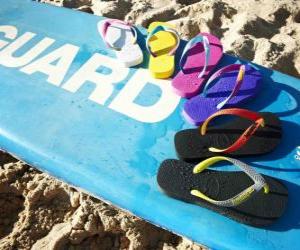 Puzle Chinelos ou havaianas para o verão