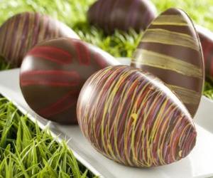 Puzle Chocolate ovos da Páscoa