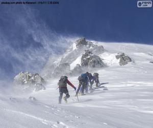 Puzle Cinco alpinistas