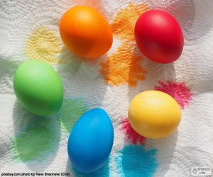 Puzle Cinco ovos pintados