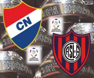 Puzle Club Nacional do Paraguai vs San Lorenzo de Almagro da Argentina. Final Copa Libertadores da América de 2014