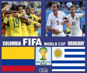 Puzle Colômbia - Uruguai, oitava final, Brasil 2014
