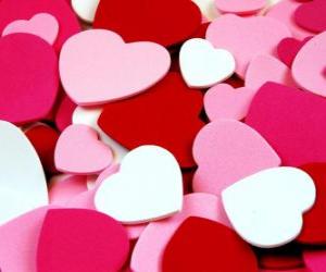 Puzle Corações para celebrar o dia dos Namorados
