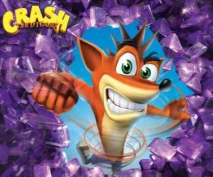 Puzle Crash Bandicoot, protagonista do vídeo jogo Crash o Bandicoot