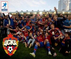 Puzle CSKA Moscou, campeão Liga Premier 2013-2014, a liga de futebol russo