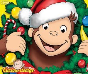 Puzle Curious George no Natal