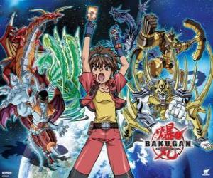 Puzle Dan Kuso, líder do Bakugan com um deles