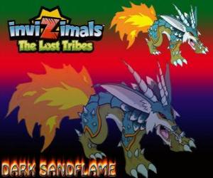 Puzle Dark Sandflame. Invizimals Tribos Perdidas. Invizimals pequeno com grande força, nunca se cansa de lutar