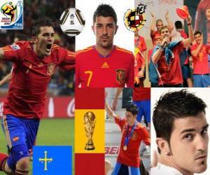 Puzle David Villa (Espanha meta) atacante da seleção espanhola