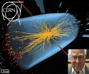 Puzle Descoberta da partícula de Higgs Boson chamado de partícula de Deus (Peter Higgs)