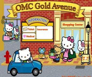 Puzle Dia de compras com Hello Kitty e amigos