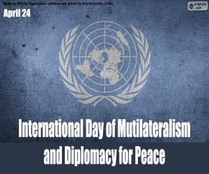 Puzle Dia Internacional do Multilateralismo e diplomacia pela paz