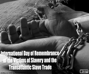 Puzle Dia Internacional em Memória das Vítimas da Escravidão e do Comércio Transatlântico de Escravos