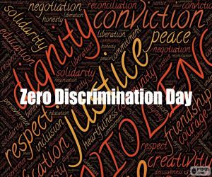 Puzle Dia Mundial de Zero Discriminação