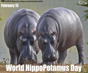 Puzle Dia Mundial do Hipopótamo