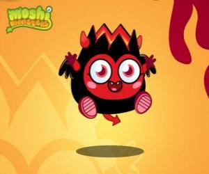 Puzle Diavlo. Moshi Monsters. Um diabinho com asas, chifres e cauda