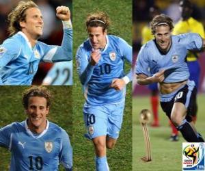 Puzle Diego Forlan, Melhor Jogador (A Bola de Ouro) da Copa do Mundo de Futebol da África do Sul 2010