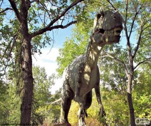 Puzle Dinossauro na floresta