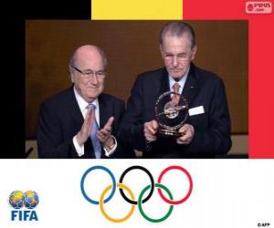 Puzle Distinção presidencial da FIFA 2013 para Jacques Rogge