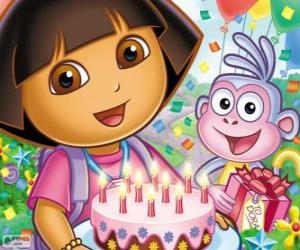 Puzle Dora, a aventureira festeja seu aniversário