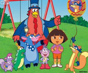 Puzle Dora com alguns amigos